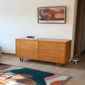 빈티지 사이드보드 서랍장 플랩장 원목 수납장 E타입 우드 거실장