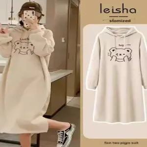 가을임부복 겨울 후드롱원피스 빅사이즈 예쁜 그레이