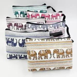 G 태국 패브릭 파우치 코끼리 중형