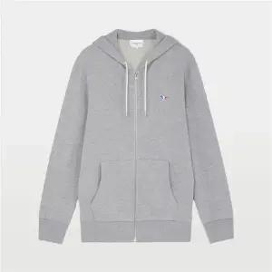 메종키츠네 트리컬러 폭스 패치 남녀공용 후드 집업 AM00304KM0001 GRM