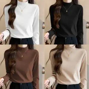 기모반하이넥티셔츠 기모티 목티 폴라티 이너 긴팔티