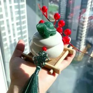 ( )옥거북이 소금단지 현관 달 소금항아리 재물운상승 소금 집들이 선물 세트 미니 항아리 옹기 풍수 인테