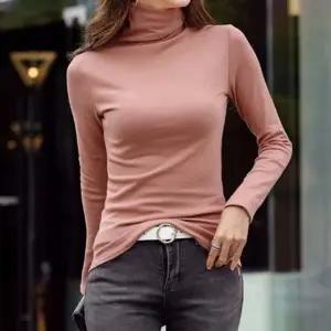 여성 슬림한 기모 목폴라 무지티