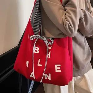 소프테이크 리버서블 스트라이프 캔버스 숄더백 가방