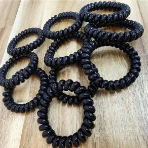 헤어밴드 블랙 머리끈 스프링 10개 세트 전화선 꾸안