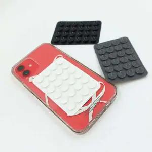 보조배터리 휴대폰충전 실리콘 흡착패드 02폰흡착 화이트 접착 후면