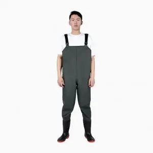 방수 전신 멜빵 작업복 웨이더 일체형 안전복 작업용 방수우의