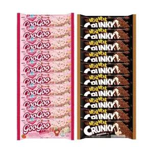 구구바 스트로베리 크림치즈x10+크런키바x10