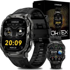 카비녹스 보텍스 스마트워치(응답/전화 걸기) 군용 등급 러기드 피트니스 트래커 IP69K 방수 액티브