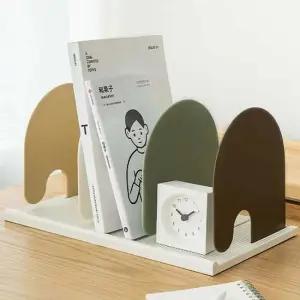 북엔드 책상 위 간이 플라스틱 책 꽂이 북 엔드 수납 트레이