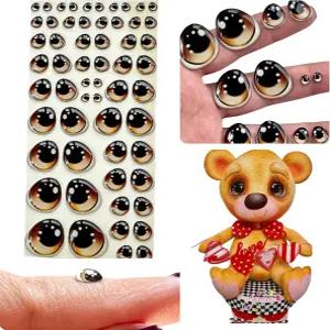 3D 레진 구글리 즈(브라운) - 공예품 점토 폴리머 EVA 차가운 도자기 펠트 조각품 등을 위한 자가 (40-M