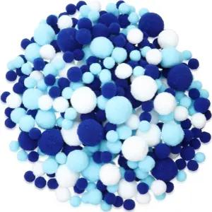 테젬 1200개 폼 볼 겨울 발렌타인 크래프트 홈 오피스 화환 장식(블루 라이트 블루 화이트)