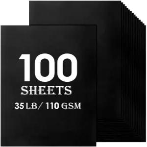 검은색 건설 용지 벌크 100매 8.5x11(30파운드/110gsm)