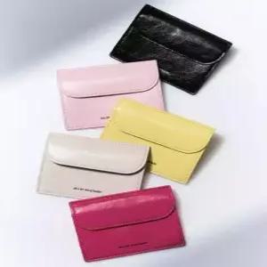 질스튜어트 jillbyjillstuartacc [에그] 로고 포켓 크랙 가죽 카드지갑 - 5color