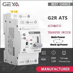 GEYA G2R ATS 미니 자동 전환 스위치 220V DIN 레일 이중 전원 선택 스위치 무정전 전원 63A 110V