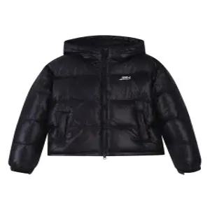 [NBA] NBA 컬러블럭 후드 숏푸퍼 다운(N244DW041P) BLK