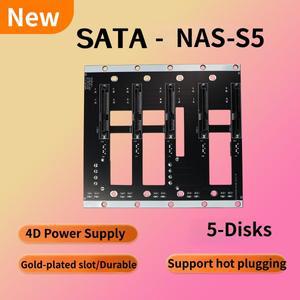 6Gbps SSD HDD SATA 하드 디스크 드라이브 백플레인 NAS 스토리지 카드 서버 확장 보드 7P to 어댑터 2x4D
