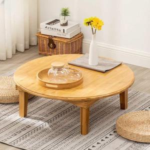 원형 접이식 좌탁 테이블 원목 교자상 낮은 소형 탁자 거실 소파