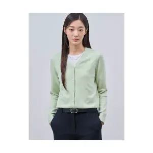 매장정품 빈폴 BEANPOLE LADIES [Essential] 캐시미어 V넥 카디건 라이트그린 (BF495AE02L) BF495AE02L 569