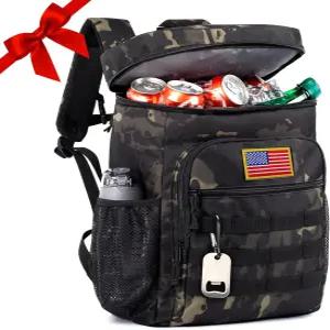 남성용 베리리즈 전술 백팩 쿨러 25L 대형 단열 누수 방지 헤비 듀티 도시락 방수 스 가슴 가방 여성 성인