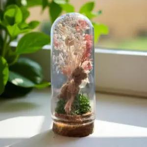 신생아 배꼽 출산 추억 기념품 아기 탯줄 보관함 보관병 미니 유리돔