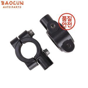 핸들바 브래킷 클램프 M8 M10 스레드 오토바이 미러 마운트 홀더 어댑터 실버 블랙 22mm