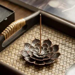 연꽃 철제 인센스스틱 명상 향피우기 향받침 홀더 촛대 판다 미니멀