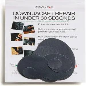 자가 접착 방수 수리 패치 키트 - 다운 재킷 텐트 침낭 배낭 야외 및 캠핑 장비용 30초 수정 미리 절단된