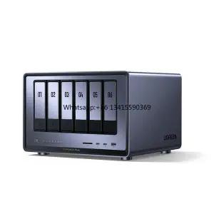 유그린 DXP6800 플러스 6베이 NAS 골드 8505 5코어 CPU 8GB DDR5 RAM 128GB SSD 1개의 2.5GbE 2개의 M.2 NV