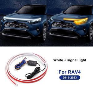 토요타 RAV4 4 5세대 2019, 2020, 2025년형 LED 차량 후드 하부 라이트 스트립 절단 가능 방향 지시등 장식