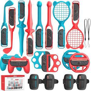 STARTRC GAMES 스위치 2 스포츠 액세서리 번들 닌텐도 (2025), 18 in 1 패밀리 파티 팩 게임 세트 게임과 호환됨