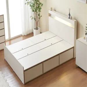 원터치 조명 B형 Q 심플침대프레임 수납공간많은침대