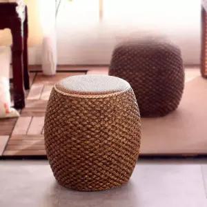 라탄 스툴 지름40 높이37 카페 의자 화장대 가벼운