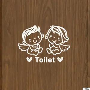 아기천사 Toilet 스티커 화장실 포인트스티커 화이트