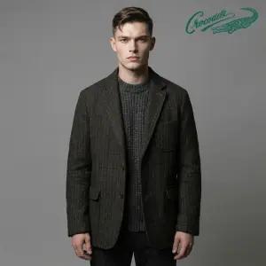 [TAG가 450 000] 남성 울혼방 체크 퀄팅 안감 자켓 CDAA1JK4110