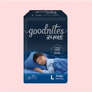 하기스 굿나이트 어린이용 안심팬티 대형 남아 17입 4개 일회용기저귀