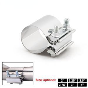 배기 버트 조인트 밴드 클램프 304 스테인레스 스틸 슬리브 커플러 머플러 파이프용 범용 2 