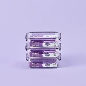 [에코센스] 히트락 올트라이탄 밀폐용기 직사각 900ml, 3개