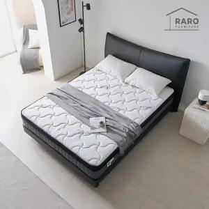 [/착불배송] 스테디 가죽 호텔식 퀸 침대 Q 유로탑 매트리스 포함