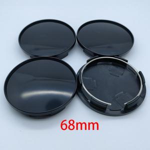 4Pcs 68mm 범용 자동차 휠 센터 허브 캡 커버 키트 액세서리 내구성 검은 플라스틱 스타일링 부품