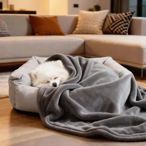 건물주 강아지 고양이 포근 보온 양면 이불 담요