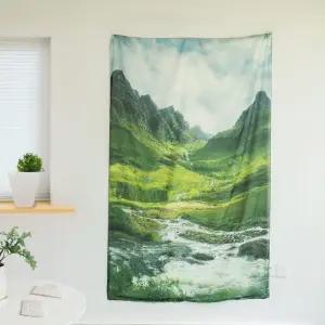 캥거 그랜드 네이처 쉬폰 풍경 감성 패브릭 포스터 인테리어 가리개 커튼 2sizes