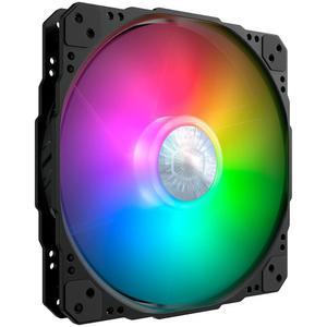 쿨러 마스터 SickleFlow 200 ARGB 2세대 사각 프레임 팬, 맞춤형 LED, 공기 균형 곡선 블레이드, 밀봉 베어링, 컴퓨터 케이스용 PWM 제어