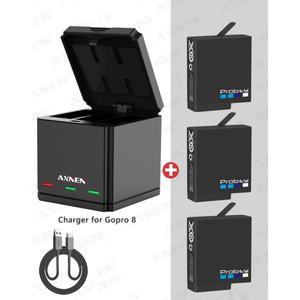 GoPro Hero 7 6 5 블랙 배터리 또는 Go 카메라 트리플 충전기