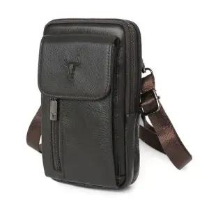 블루마운트 218-4B 소가죽 미니 크로스백 핸드폰가방 W96ADCD