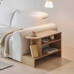 [아씨방가구] 플란 반타원 수납 선반 침대 협탁 800