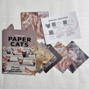 고양이 종이접기 세트 귀여운 강아지 공룡 수제 공예 접이식 종이 패턴 힐링 가정 사무실 장