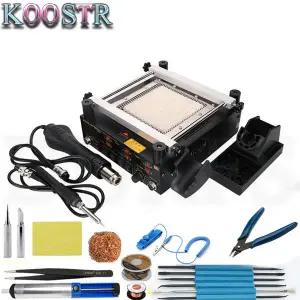 호환  Gordak 863 핫 에어 히트건 BGA 리워크 납땜 스테이션  전기 납땜 인두  IR 적외선 예열 스테이션 선