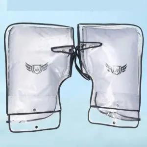 오토바이 가죽 핸들커버 투명 방수 방한 토시 2종세트 (WFK63E1)