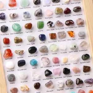80가지 유형의 천연 광물 표본: 수정 마노 형석 등의 고전적인 컬렉션 가정 장식 및 제공